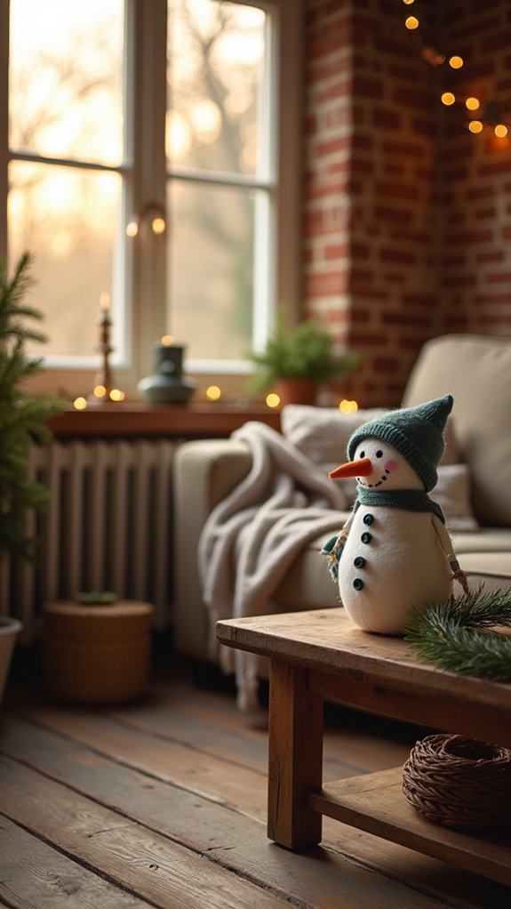 whimsical felt snowman decorations