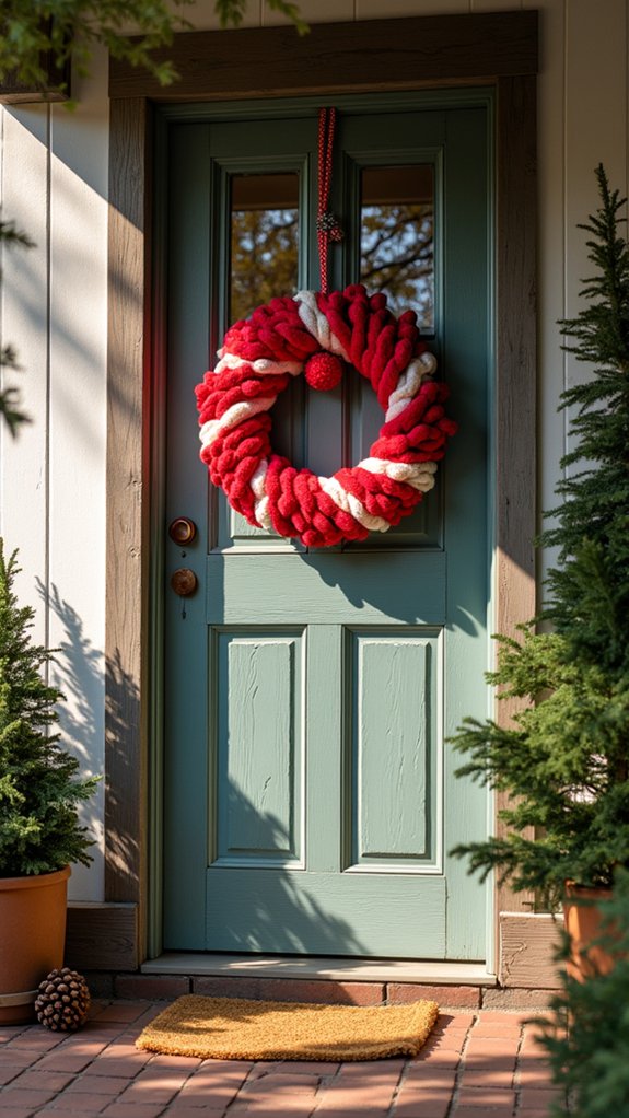 whimsical festive candy cane
