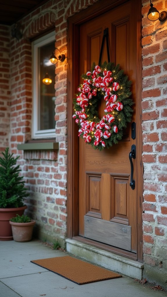 whimsical festive candy wreath