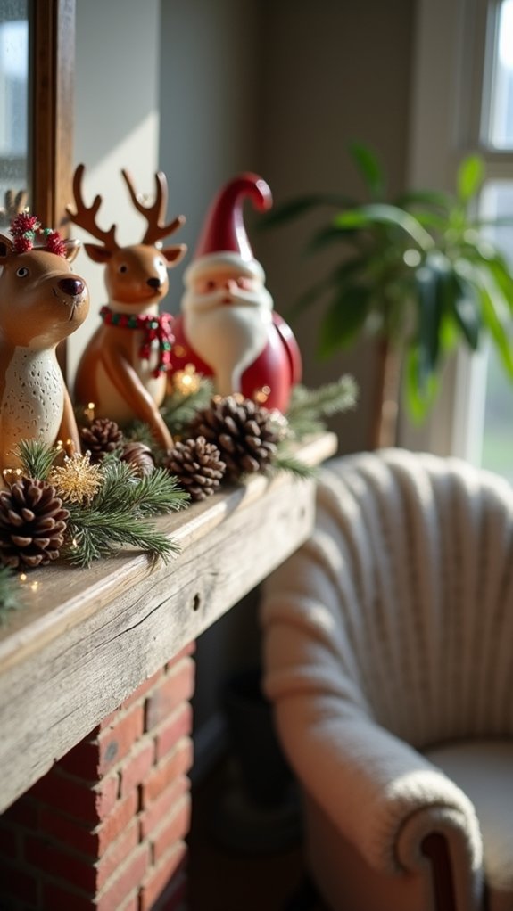 whimsical figurines enhance decor