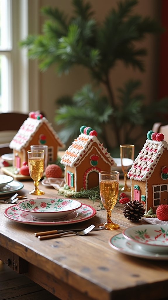 whimsical gingerbread house centerpiece