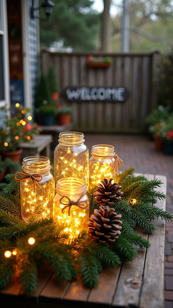whimsical glass jar decor