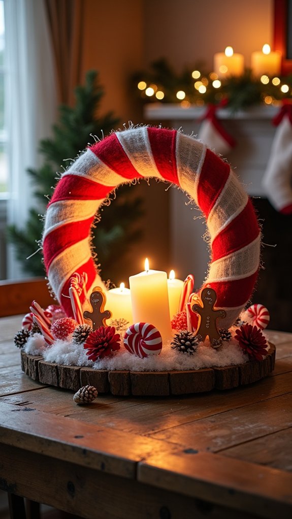 whimsical holiday candy cane