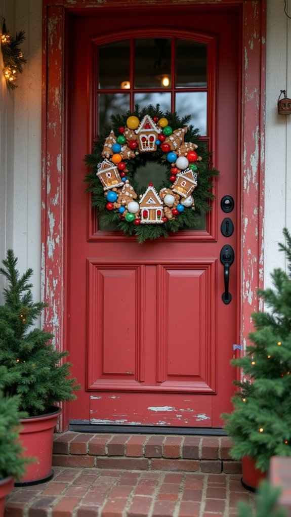 whimsical holiday gingerbread wreath