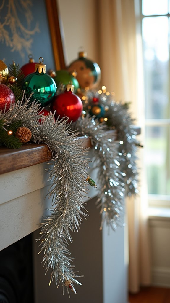 whimsical holiday mantle decor