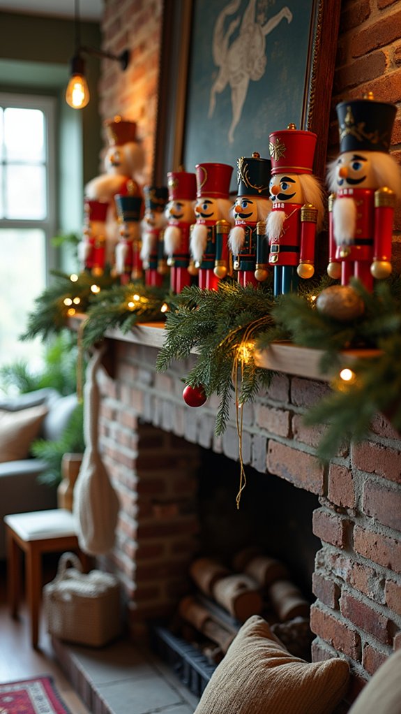 whimsical holiday nutcracker display