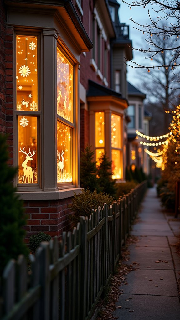 whimsical holiday window silhouettes