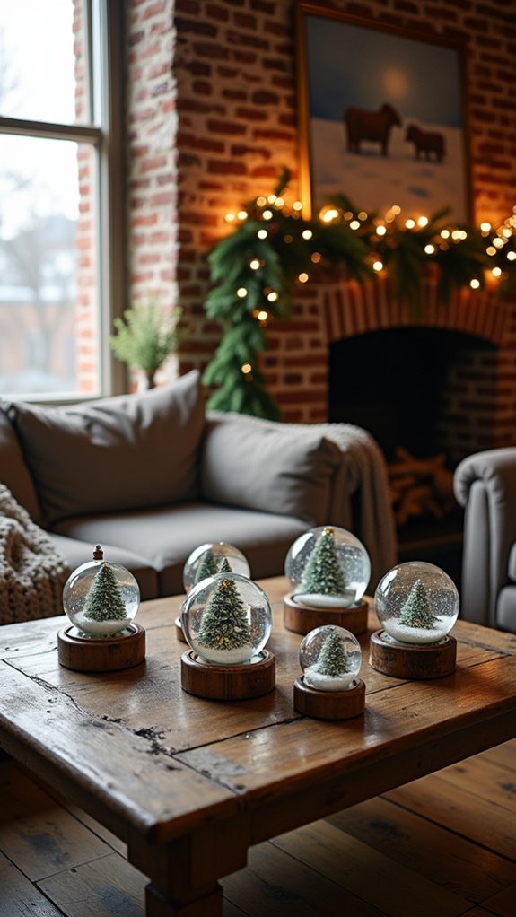 whimsical indoor snow globes