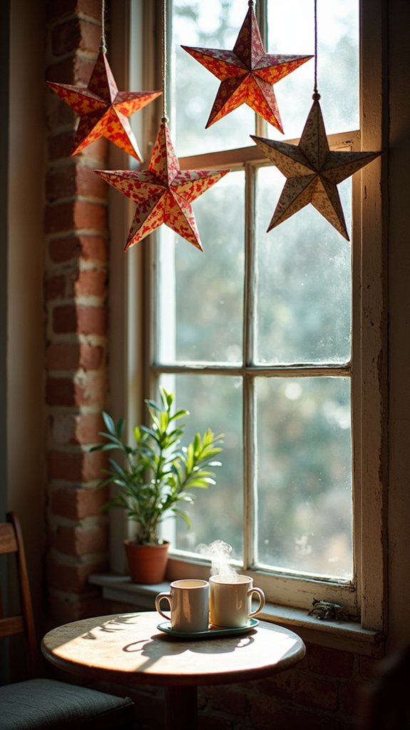 whimsical layered star ornaments