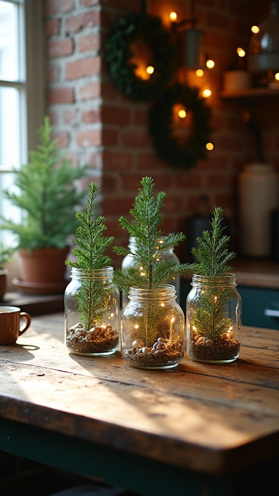 whimsical miniature tree jars