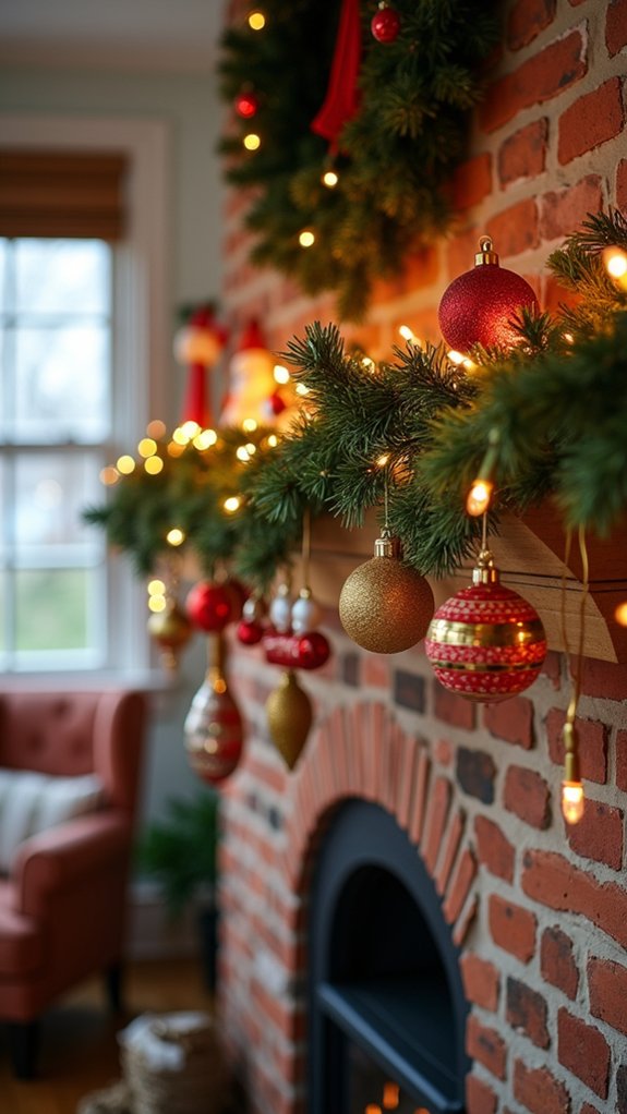 whimsical ornaments and lights