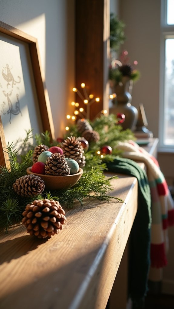 whimsical pinecone holiday decor