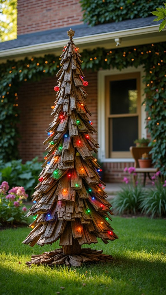 whimsical recycled light tree