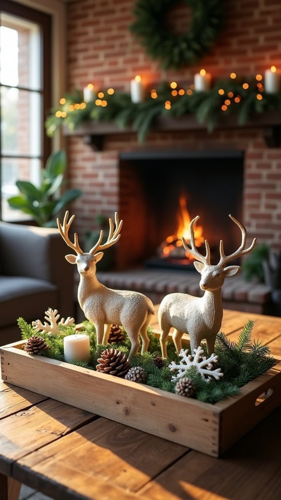 whimsical reindeer winter decor