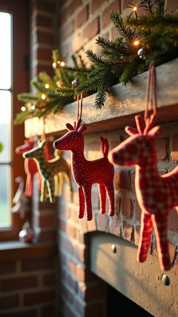 whimsical ribbon reindeer ornaments