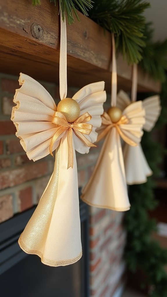 whimsical ribbon swag angels