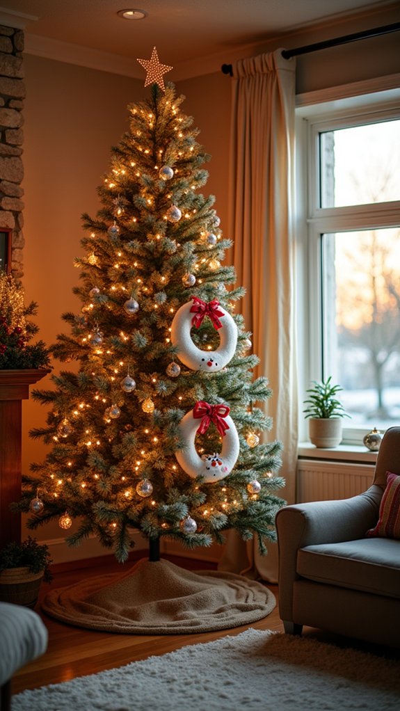 whimsical snowman wreath decorations