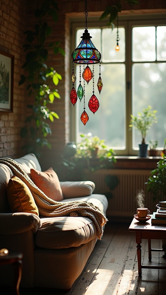 whimsical stained glass mobiles