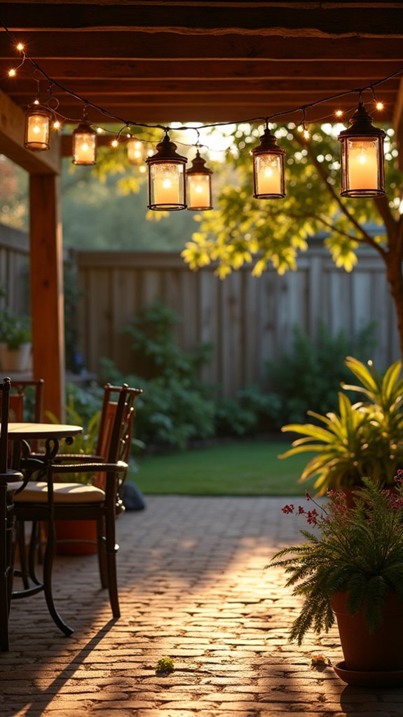 whimsical string light lanterns