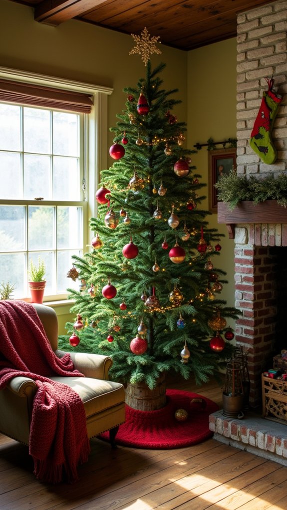 whimsical wooden ornament tree