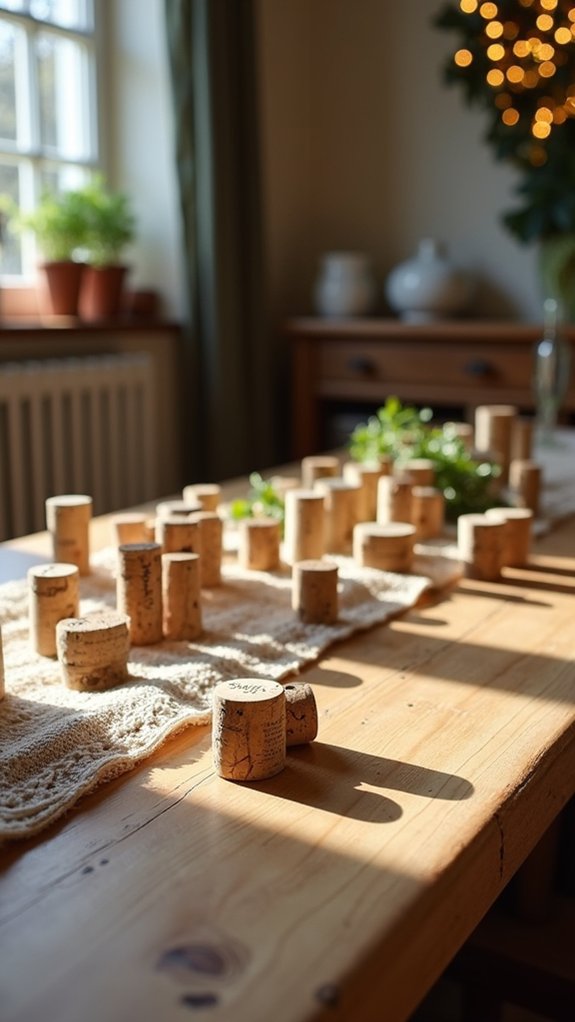 wine cork place cards