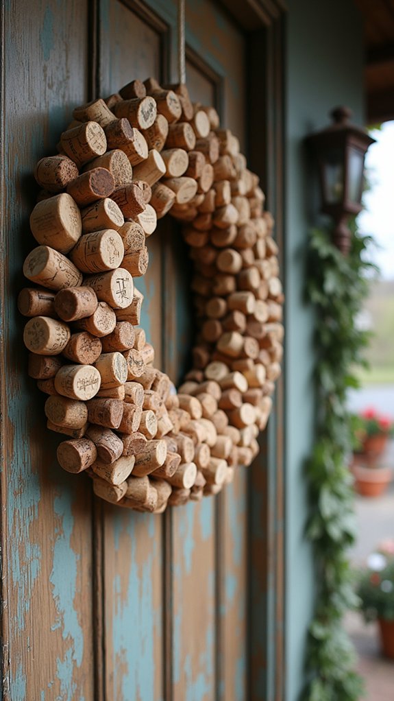 wine cork wreath project