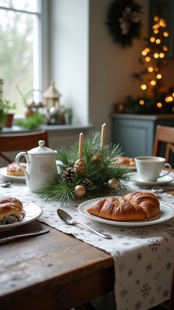 winter charm breakfast table