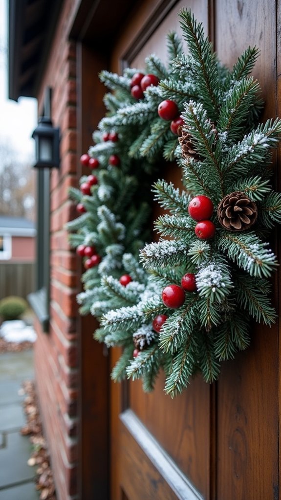winter nature door decor