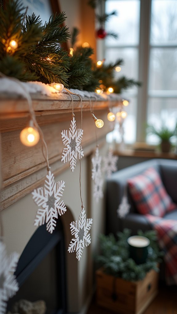 winter snowflake garland craft