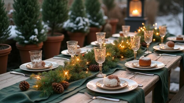 winter themed table decorations