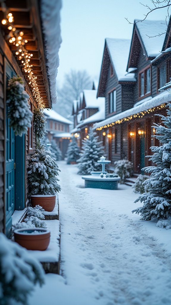 winter wonder village scene