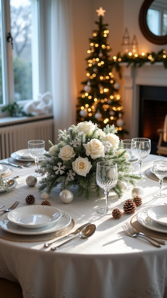 winter wonderland dinner decor