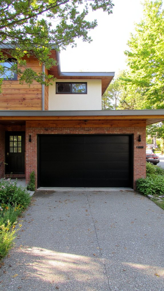 architectural overhangs enhance garages