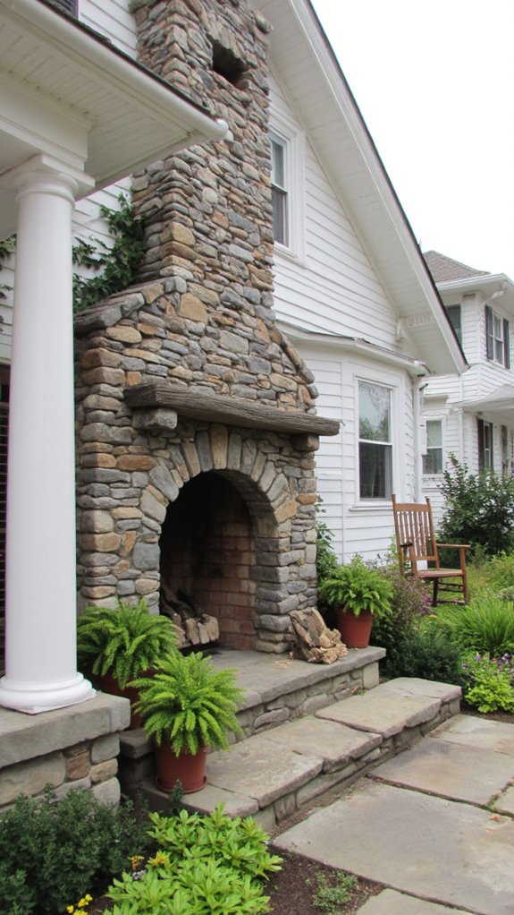 artisanal handcrafted stone fireplaces