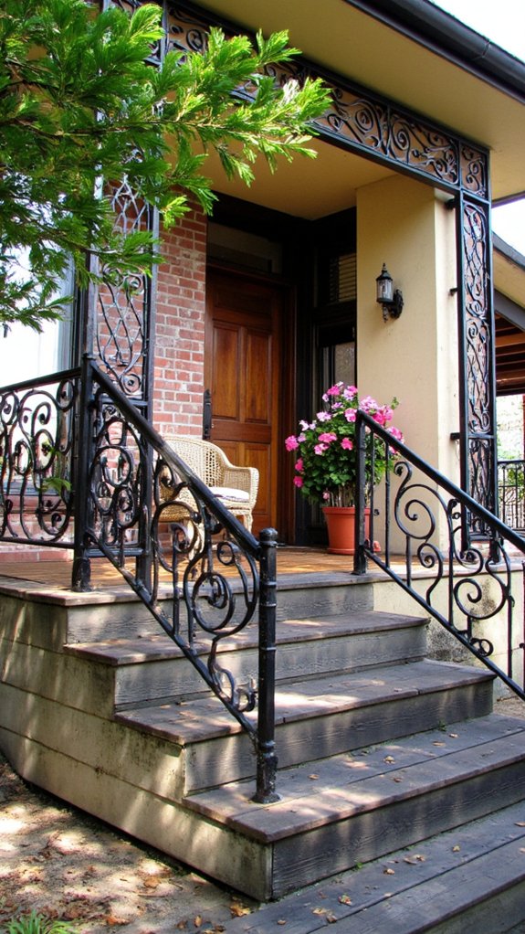 artistic railings enhance ambiance