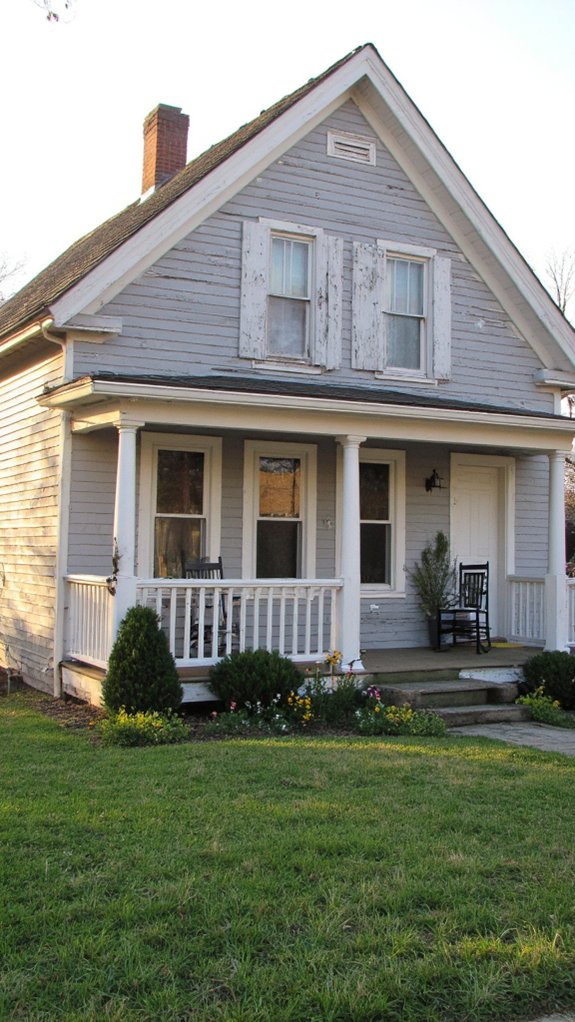 asymmetrical cozy colonial design