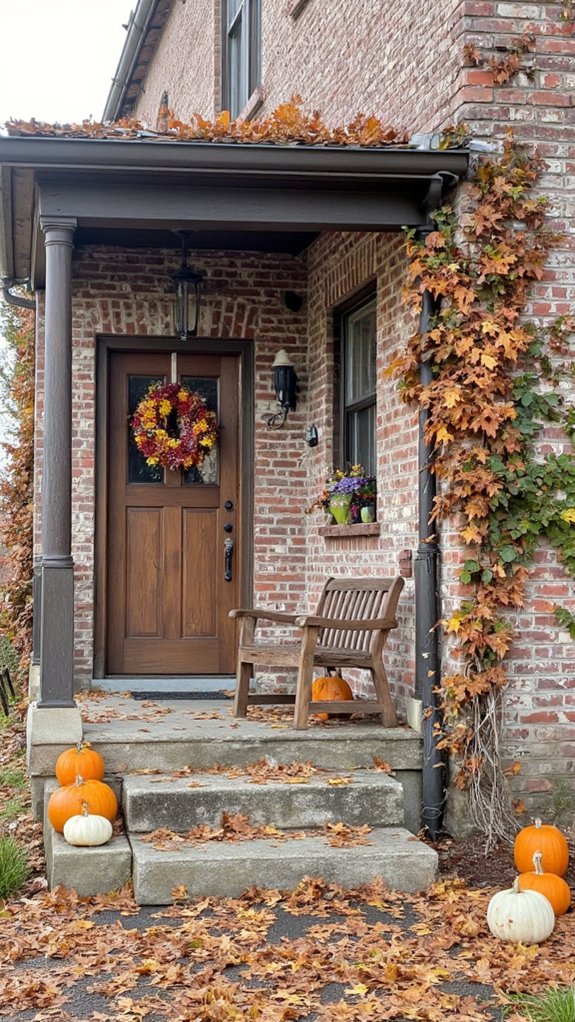 autumn foliage wreath crafting