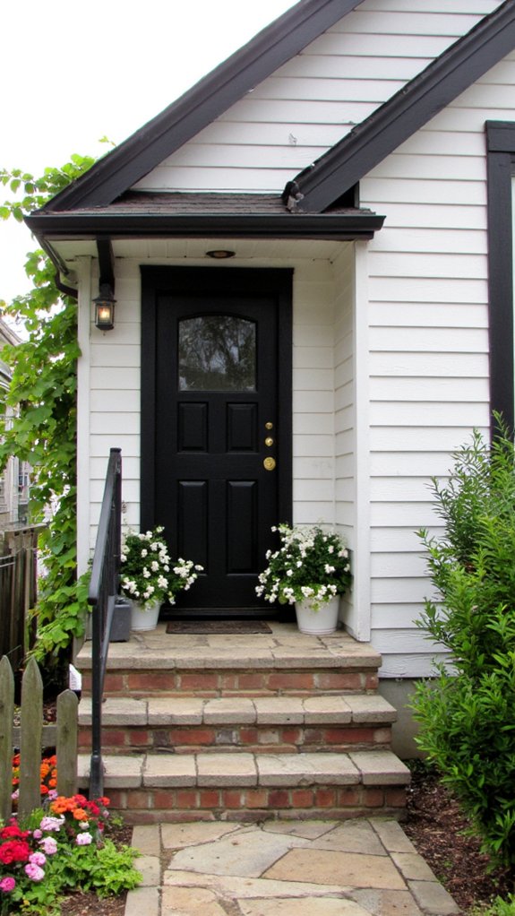bold black door accents