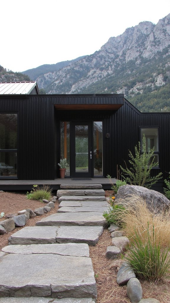 bold black mountain retreat