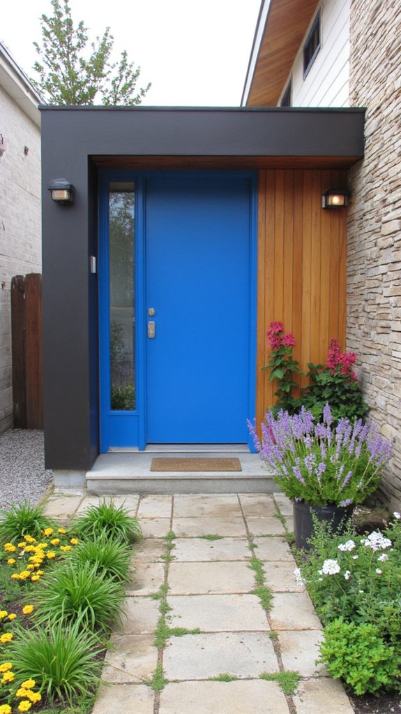 bold cobalt blue doors