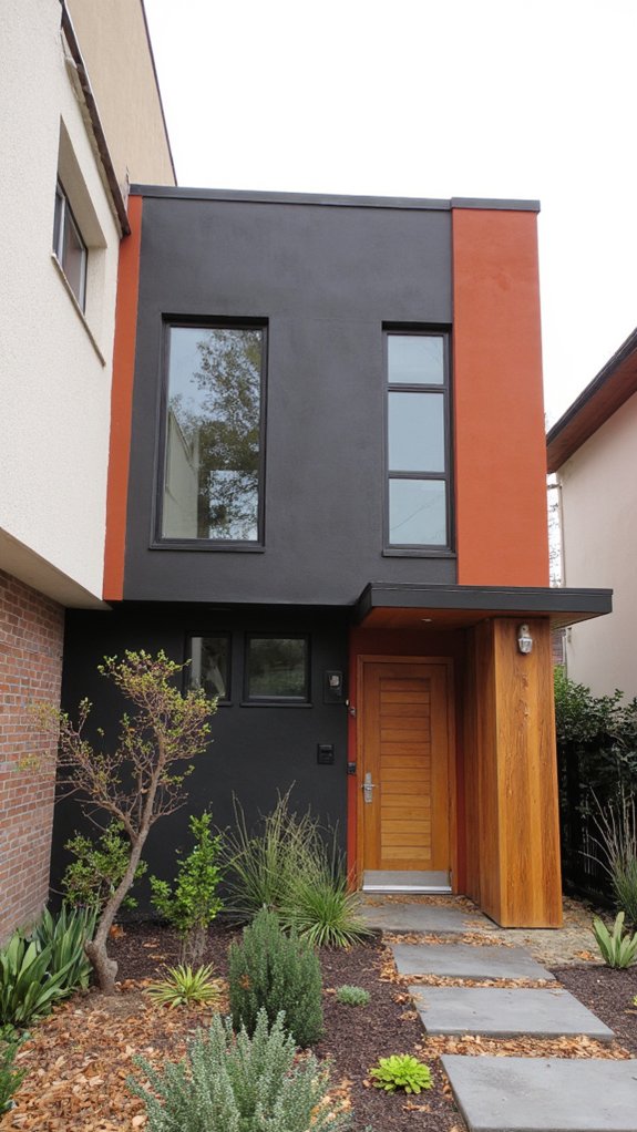 bold color blocked home exteriors