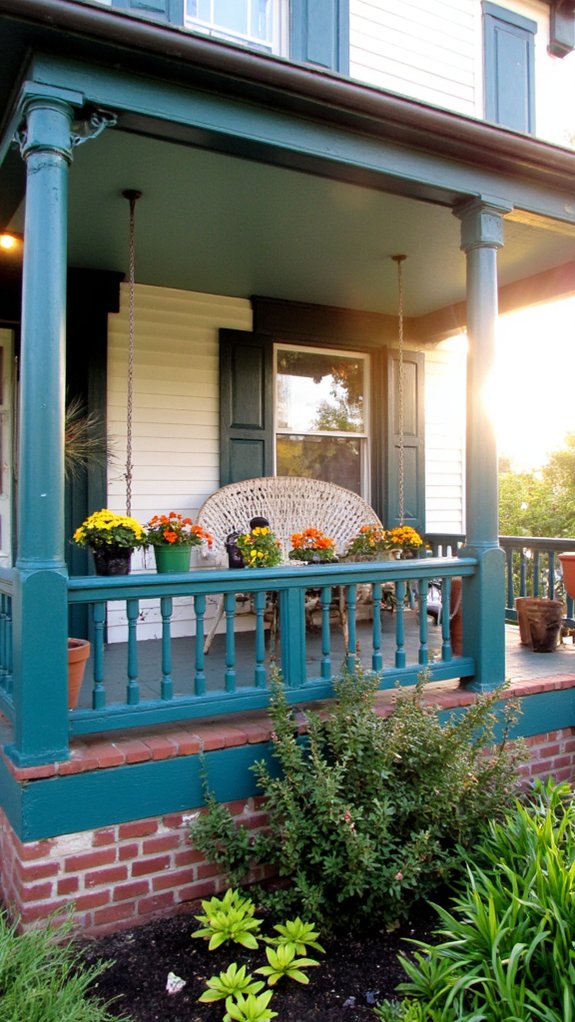 bold colorful porch d cor