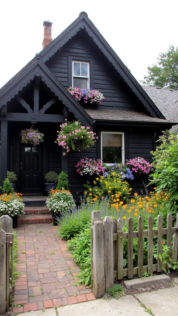 bold cottage vibrant flowers