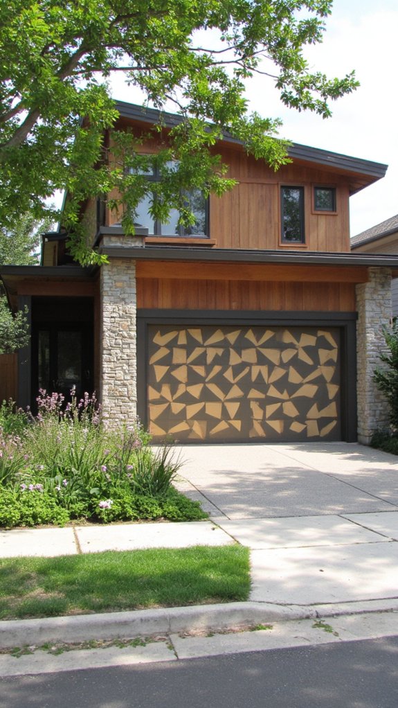 bold geometric garage doors