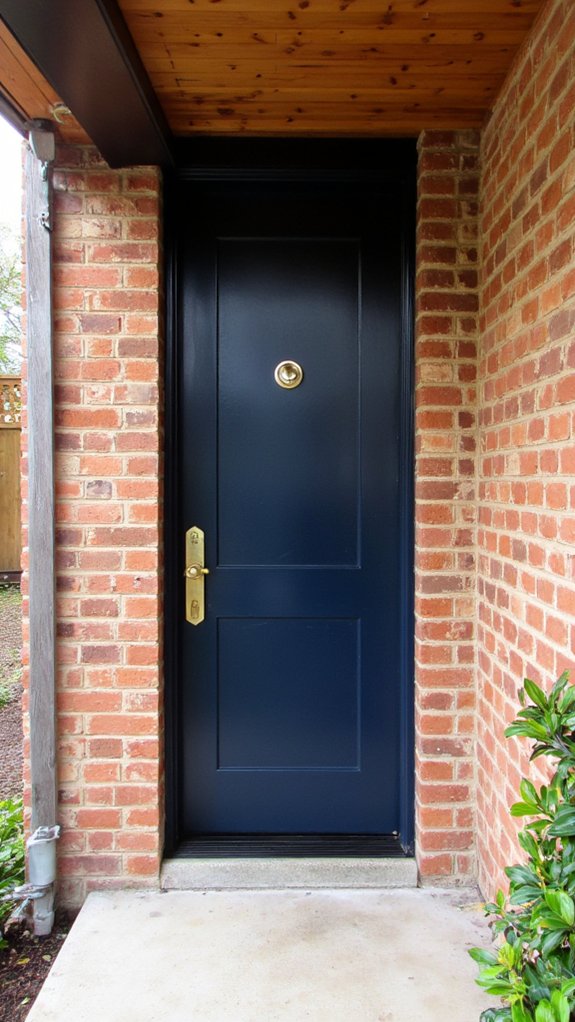 bold hardware enhances entrance