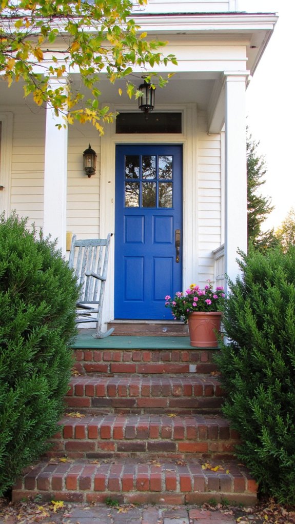 bold hues enhance entrances