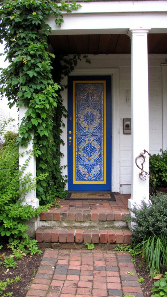 bold patterned door statement