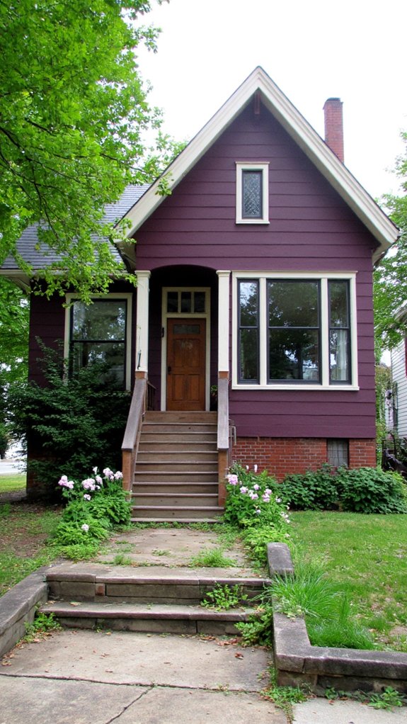 bold plum soft ivory