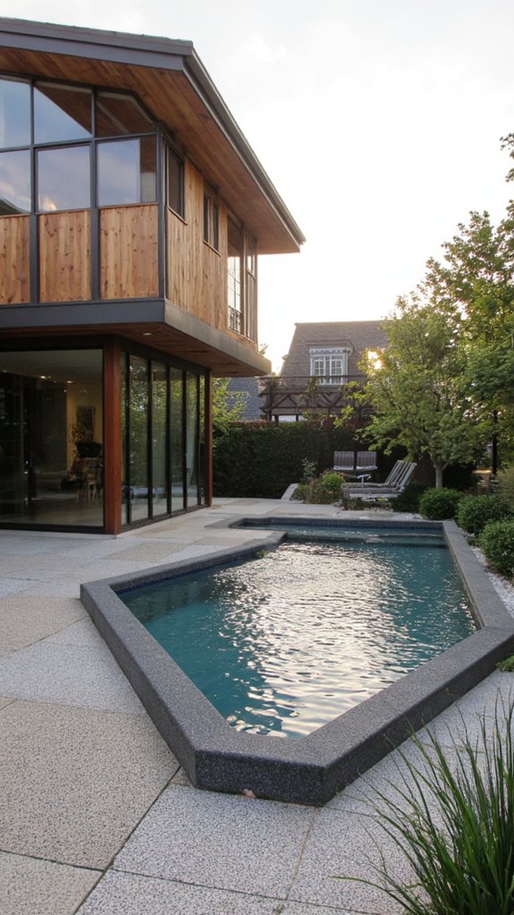 bold shapes vibrant water