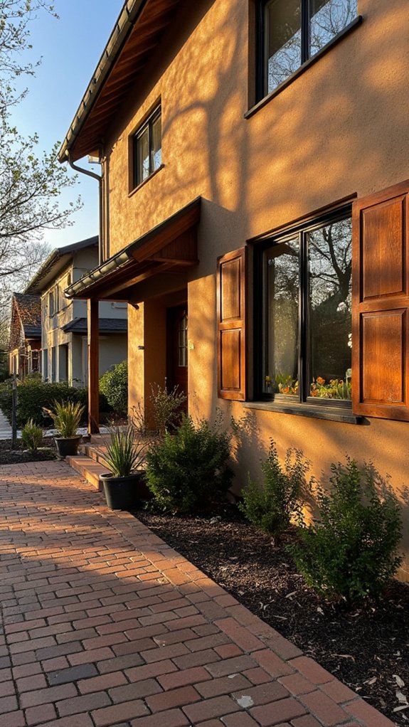 bold shutters enhance exteriors